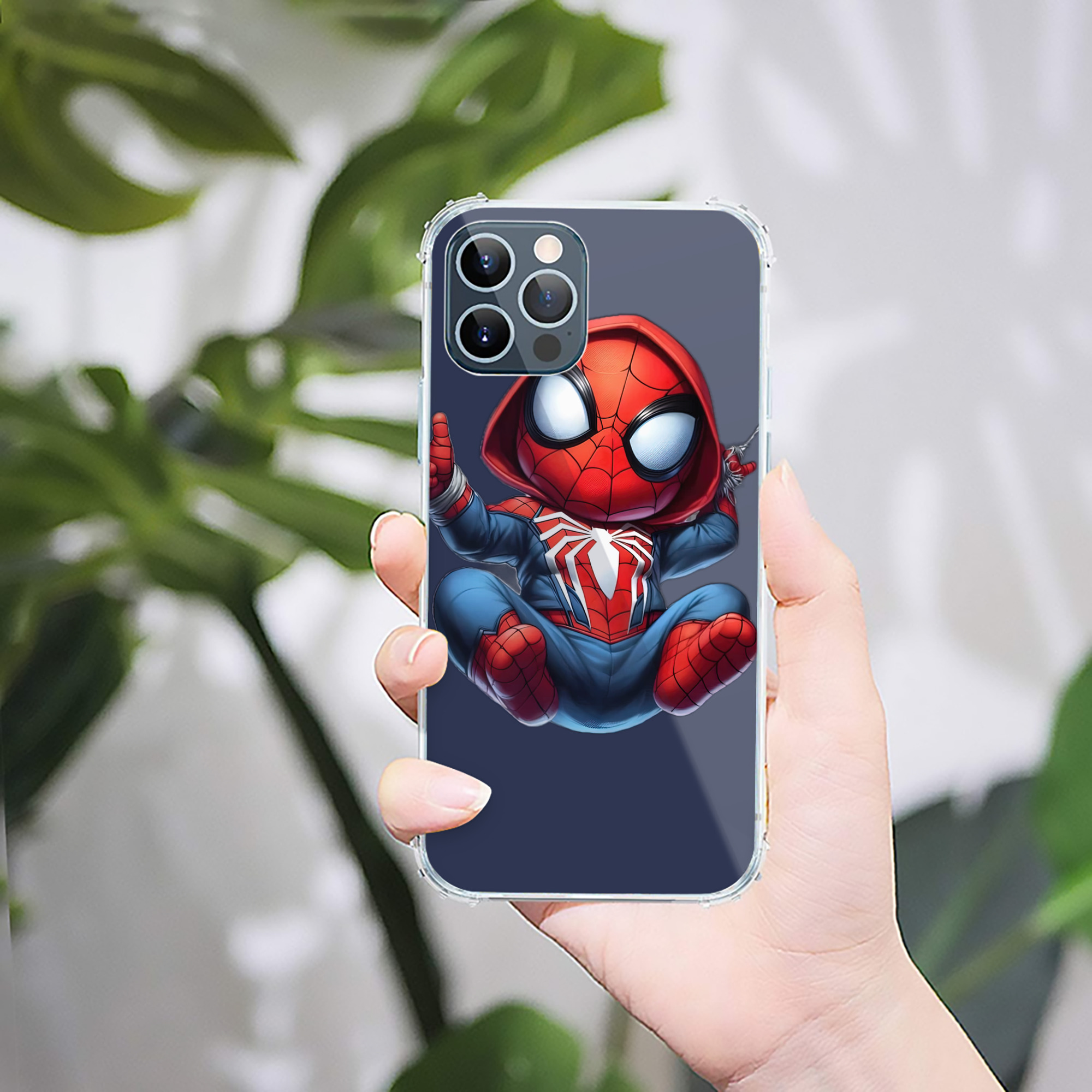 （画像用） Spider Man スパイダーマン 【iPhone 12シリーズ対応】透明スマホケース（クリアソフトケース）
